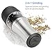 SimpleTaste 2-in-1 Stainless Steel Salt Grinder Electric Salt and Pepper Grinder Set, Battery Powered Salt and Pepper Mill Salt and Pepper Shakers with Adjustable Ceramic Grinding Mechanism