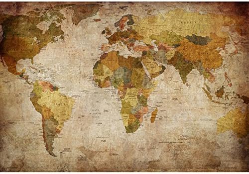 Lzhenjiang mural Silk Cloth Retro Large Sofa In The Living Room Restaurant, A Coffee Shop Wallpaper Wallpaper World Map