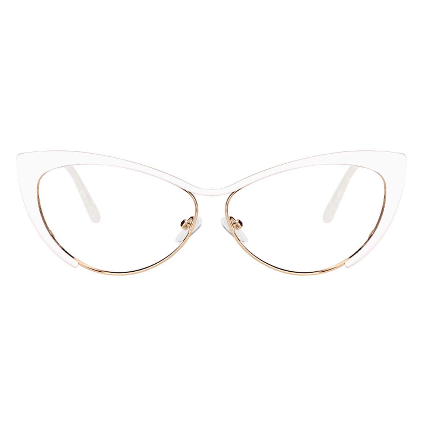 Zeelool Women's Oversized Stylish Metal Browline