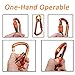 Geelife Rock Climbing Belay Device ATC and Carabiner Professional Rappelling Descender Safety Equipment （Orange）