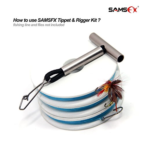 SAMSFX Tenkara Line Winder Rigging Foam Spools Sponge with Tippet Holders Combo for Fishing Line Leader Organizer Storage Accessories (Small Tippet Holder & 3 Rigging Foam Combo) - Thumbnail 6
