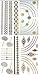 BohoTats Tattoos - Set 3 of 12 Sheets - Over 100+ Intricate Designs - Stunning Flash Metallic Boho Tattoos - Non Toxic - Quality Guarantee - Temporary Metallic Tattoos