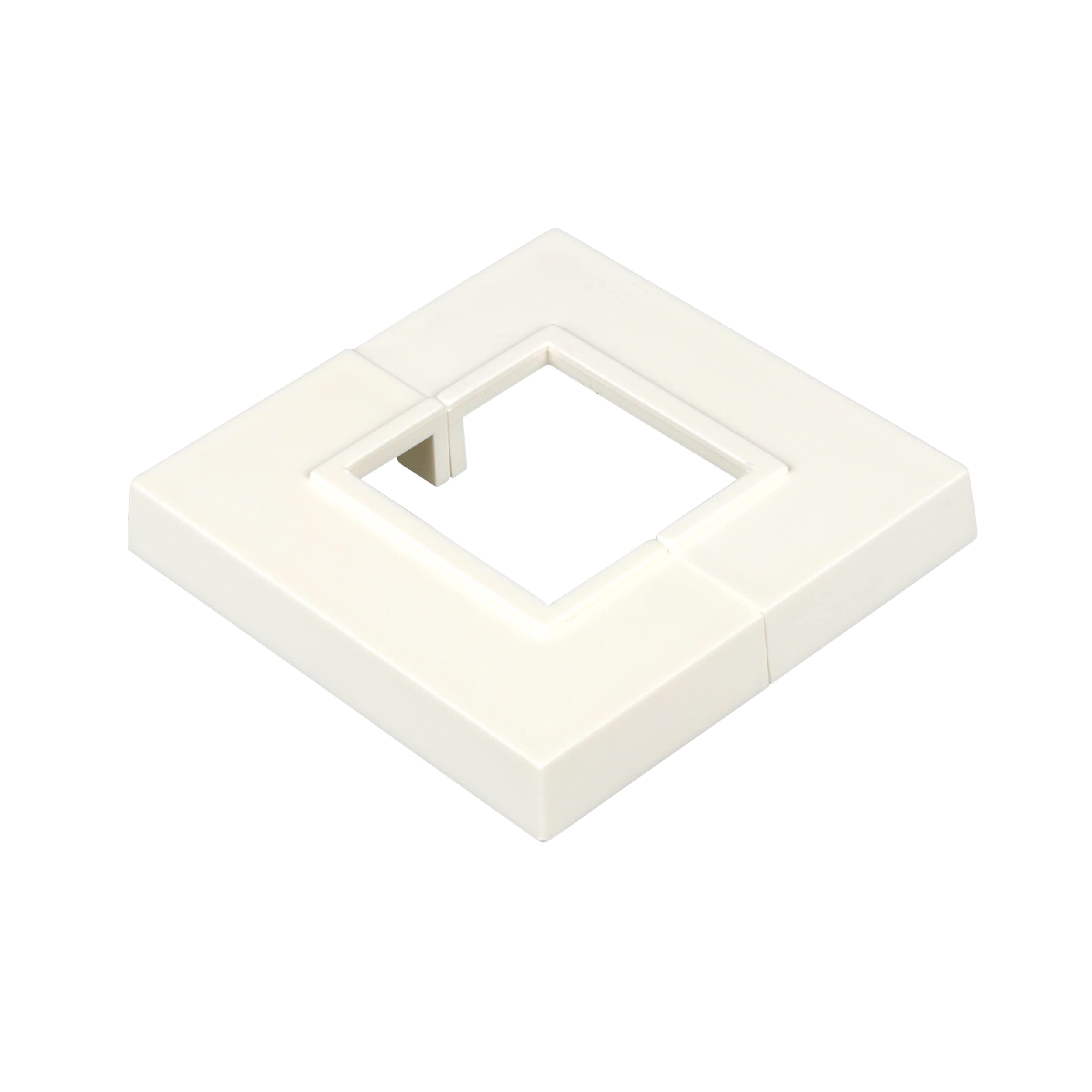 Pack of 2 Single Heating Pipe Rosette for Stand Consoles, Various Sizes, Pipe Cover, Cover Rosettes, Trim, Radiator Rosettes, Plastic, White (Hole: 25 x 25 mm)