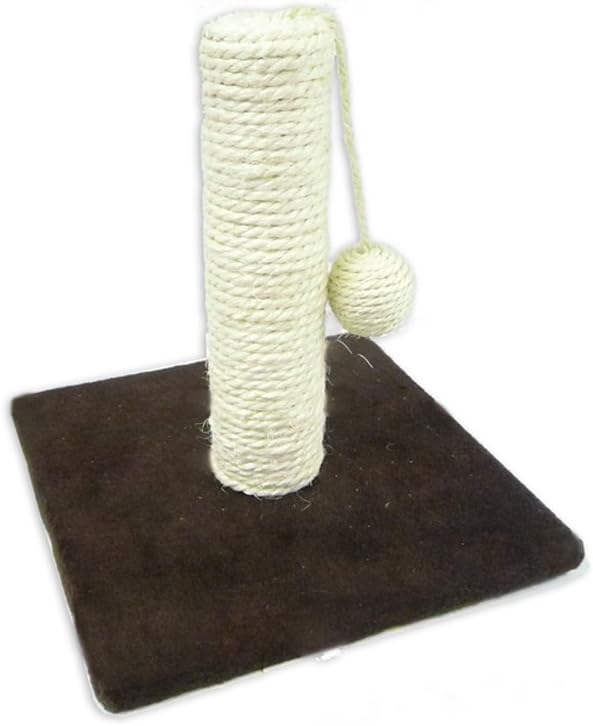 World of Pets Cat Scratch & Play Post with Sisal Rope & Playball - Image 4
