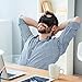 LANGRIA Superhero Eye Mask for Sleeping with 3D Contoured Shape for No Pressure on The Eyes Lightweight and Comfortable Made of Memory Foam with Adjustable Straps Blindfold Design (Black)