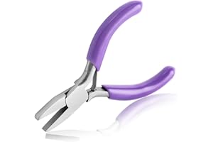SPEEDWOX 3 Inch Duckbill Jewelry Making Pliers - Mini Flat Nose Pliers With Smooth Jaw for Small Jewelry Tools