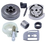 Haishine .325-7T Clutch Drum Bearing Oil Pump Worm Gear Kit for Husqvarna 137 136 141 142 36 41 Chainsaw #530014949,530069342