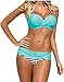 Bong Buy Women Push Up Halter Two Piece Padded Bikini Swimsuits Bandeau Bathing Suits