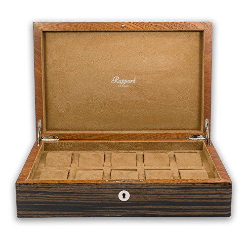 Rapport Heritage 10 Watch Collector Case - Macassar Wood