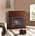 Duluth Forge Dual Fuel Ventless Gas Fireplace System with Mantle, Remote Control, 5 Fire Logs, Use with Natural Gas or Liquid Propane, 26000 BTU, Heats up to 1350 Sq. Ft., Chestnut Oak