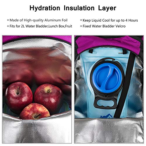 RUPUMPACK Insulated Hydration Backpack Pack with BPA Free 2L Water Bladder - Keeps Liquid Cool up to 4 Hours, Prefect Outdoor Gear for Hiking, Running, Cycling, Camping, Skiing, 15L - Thumbnail 2