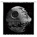 Death Planet Decor Shower Curtain Death Stars Black Grey Decorative Fabric Bathroom Curtains,70x70 Inch Polyester with Hooks
