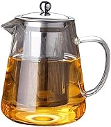 WBTY Glass Teapot Stainless Steel Infuser High Temp Resistant Loose Leaf Tea view 1