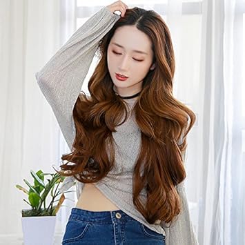 Amazon Com Women Girls Female Long Hair Wig Big Wavy Hair Wig