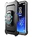SUPCASE Samsung Galaxy S8+ Plus Case, Full-Body Rugged Holster Case with Tempered Glass Screen Protector for Galaxy S8+ (2017 Release), Unicorn Beetle Shield Series - Retail Package (Black/Black)