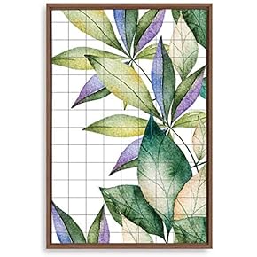 Framed Canvas Home Artwork Decoration Nordic Style Plant Canvas Wall Art for Living Room, Bedroom - 16x24 inches