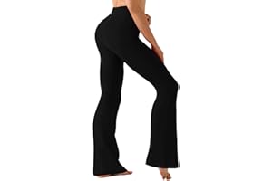 BUBBLELIME 29"/31"/33"/35"/37" 3 Styles Women's High Waist Bootcut Yoga Pants Basic/Side Pockets Tummy Control Workout Flared