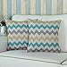 CaliTime Canvas Throw Pillow Cover Case for Couch Sofa Home Decor, Modern Geometric Accent 18 X 18 Inches, Zigzag
