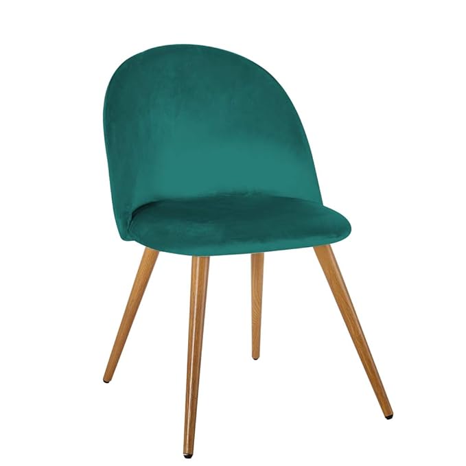 OFCASA Esszimmerstühle Set aus 2 Weichen SAMT Sitz und Rücken mit