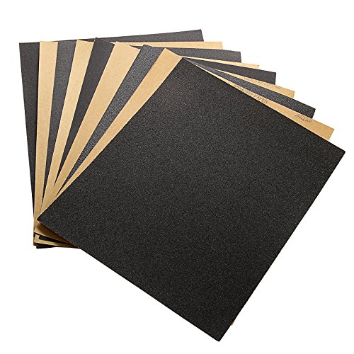 60 To 2000 Assorted Grit Sandpaper for Wood Furniture Finishing, Metal Sanding and Automotive Polishing, Wet or Dry Sanding, 9 x 11 Inch, 34 Sheet