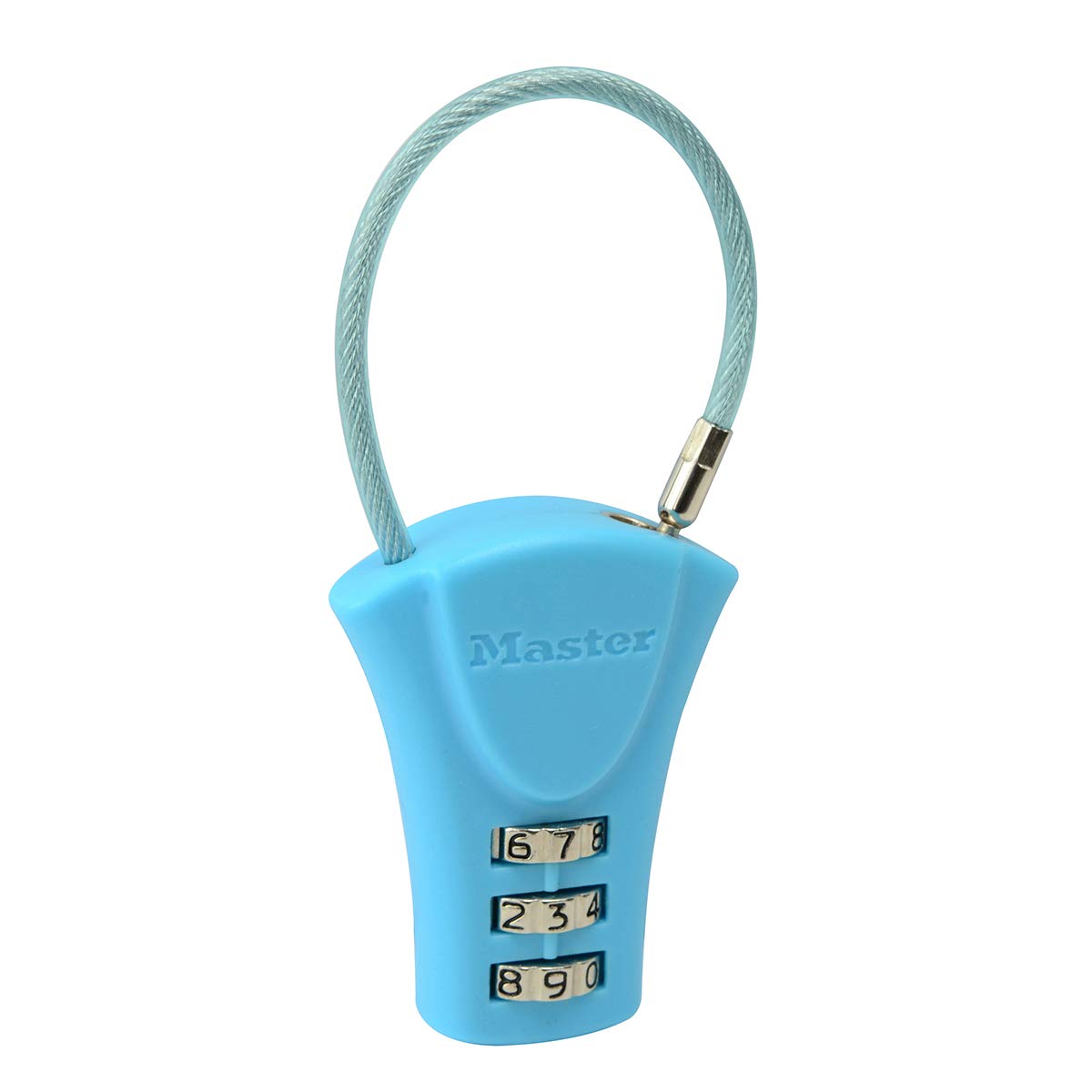 Master Lock 4623EURDAST Combination Padlock with Cable, Random Color, 9,5 x 3,7 x 1,4 cm