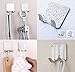 20 Pack Adhesive Hooks, Heavy Duty Wall Hooks Stainless Steel Waterproof Hooks for Robe, Coat, Towel, Keys, Bags, Lights, Calendars, Home, Kitchen, Bathroom
