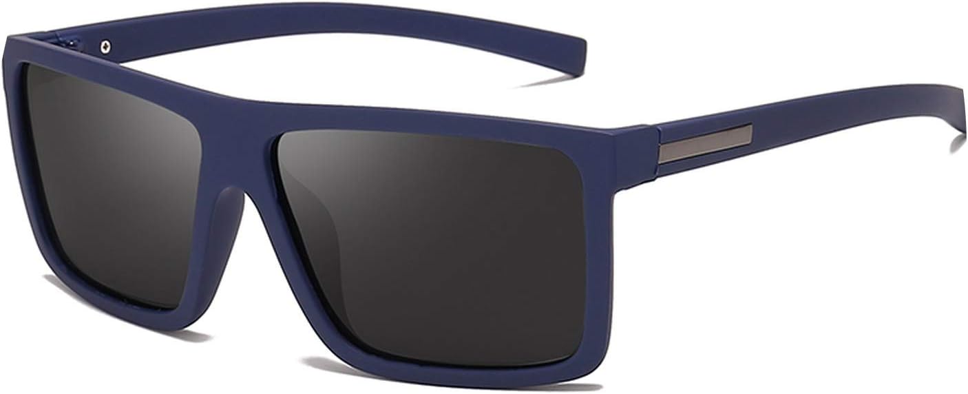 Men Sunglasses Polarized Flat Top SunglassesDesigner Driving Sun glasses Male Rectangle Style