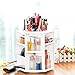 ECVISION Makeup Organizer Large Capacity 360°Rotating Acrylic Cosmetics Storage/Revolving Makeup Organizer/Cosmetics Storage Case (White)