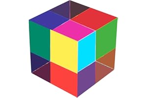 ZhuoChiMall CMY Color Cube, 1.6 inch (40mm) CMYcube Acrylic Prism for Home or Office Desktop Decoration, Science Learning Toys Educational Gifts for Kids