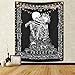 Krelymics Skull Tapestry The Kissing Lovers Tapestry Black Tarot Tapestry Human Skeleton Tapestry for Room(59.1 x 82.7 inches)