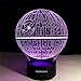 Terrosol 3D Illusion Platform Star Wars Night Lighting, Touch Botton 7 Color Change Decor LED Lamp +Gift Keychain Eiffel Tower Included