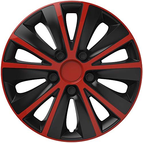 Versaco RAPIDERB15 Rapide Red Black' 15" Wheel Trim-Set of 4-Universal Fit, 15 inches