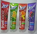 Zest Fruitboost Shower Gel Variety Pack 4 Count