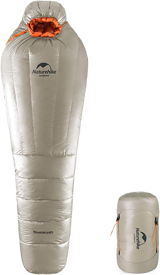 Naturehike ダックダウンシュラフ マミー型 冬用寝袋 トレッキング 登山 アウトドア 防災用 カーキ Khaki 10g Nh17u1 L Naturehike 寝袋 シュラフ Amazon