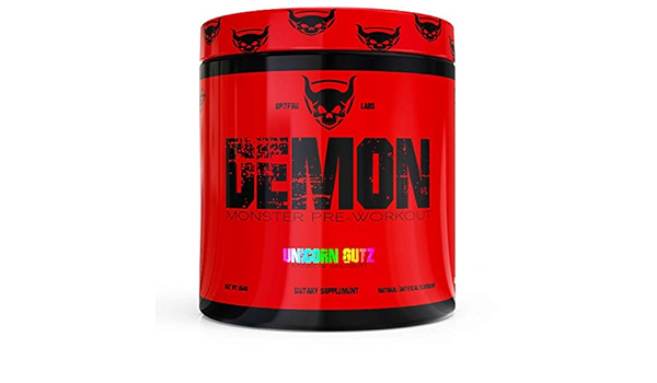 Amazon Com Spitfire Labs Demon Monster Pre Workout Powder Unicorn Gutz Heavy Stimulant Based Pre Workout Features Intense Neurofactora Blend 20 Servings Health Household
