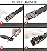 KingMoore Men's Genuine Leather Ratchet Dress Belt With Automatic Buckle (Up to 45” Waist, Black1)