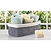 InterDesign Ellis Knitted Organizer Bin – Bathroom Storage for Towels or Toilet Paper Rolls, Gray/Ivory