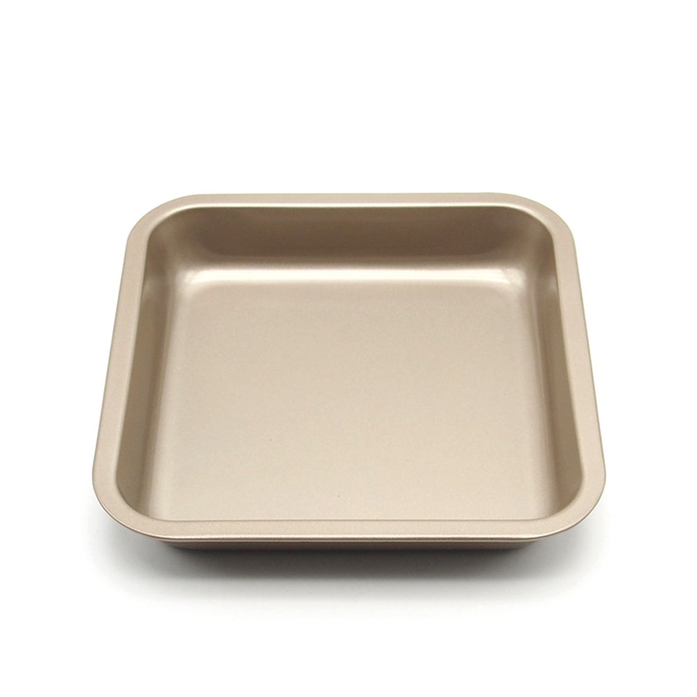 Loaf Pan, MZCH Square Bread Toast Pan, Nonstick Quick Release Coating, 7.5 Inches, Gold