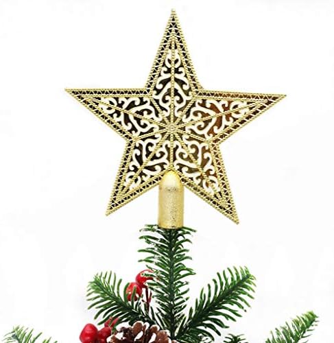 Yonik オリジナル ツリートップスター クリスマス トップスター 15cm クリスマスツリー ゴールド クリスマス飾り デコレーション 星 スター