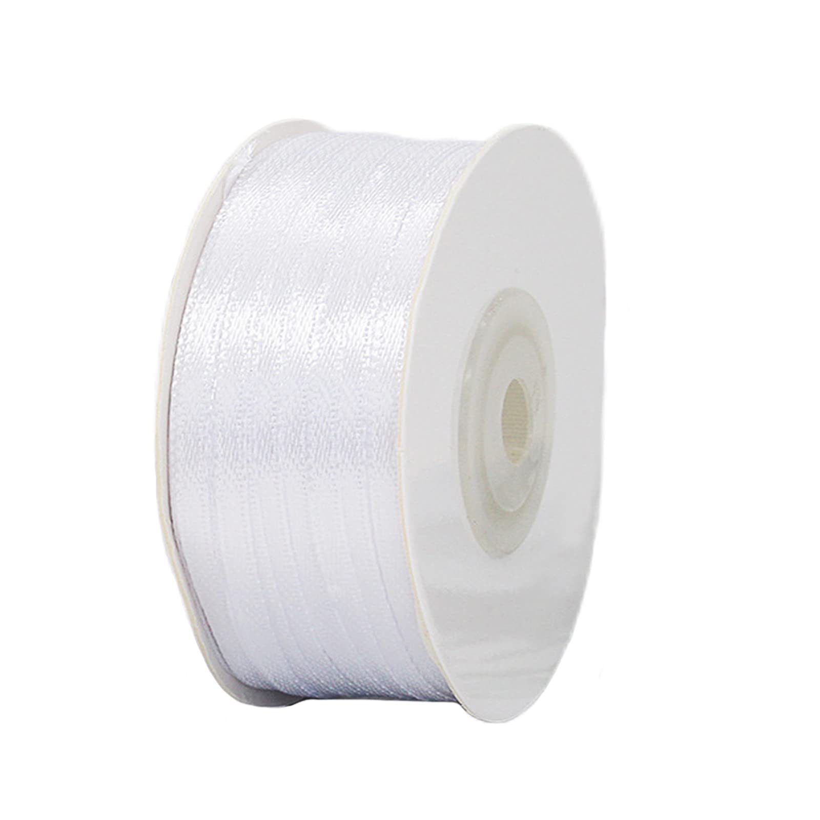 3mm White Ribbon for Gift Wrapping,91m Fabric Thick Satin Ribbon White Bow for Gift Wrapping,Ribbons for Balloons,Crafting,Hair,Bouquets,Wedding, Car,Presents,Cake,Christmas Party Decorations