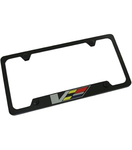 Chrome Cadillac V Series Emblem License Plate Frame