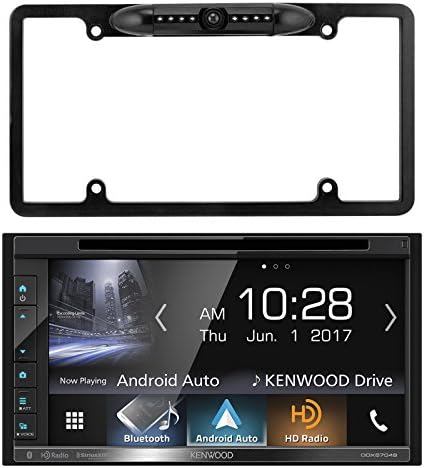 Kenwood 2-DIN Bluetooth HD AM/FM Radio Receiver, Enrock Car License Plate Frame Rear View Backup Waterproof Camera