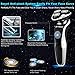 Electric Razor, Electric Shavers for Men, 4 in 1 Dry Wet Waterproof Mens Rotary Shaver Portable Face Shaver Travel Rechargeable Beard Trimmer USB Cordless Nose Trimmer Facial Cleaning Brush for Dad
