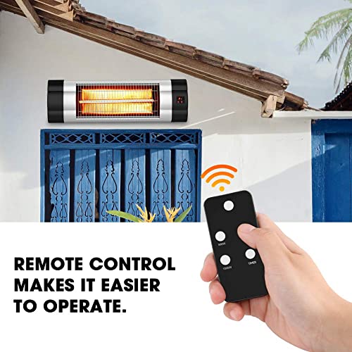 Outdoor Electric Heater, Infrared Wall Mounted Heater for Outdoor