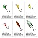 Goture Ice Fishing Jigs Tungsten Kit with Carbon Steel Hooks in Tackle Box, Winter Ice Fishing Lures for Bass, Pike, Trout, Walleye, Crappie, Panfish