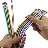 TraveT 5pcs Magic Pencil Flexible Colorful Bendy Soft Pencil for Kids Writing and Painting