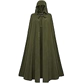 Scarlet Darkness Women Renaissance Hooded Cape Medieval Cloak Hobbit Halloween Costume