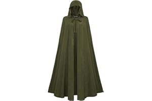 Scarlet Darkness Women Renaissance Hooded Cape Medieval Cloak Hobbit Halloween Costume