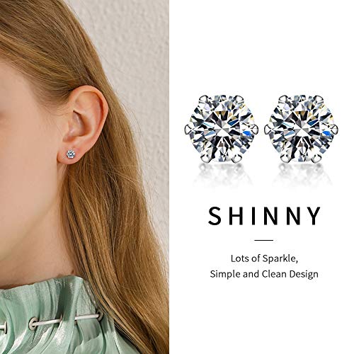 UHIBROS 6 Paires Boucles d\'oreilles Femme pour Homme Piercing Helix Piercing Tragus Acier Inoxydable 316L Zircone Cubique Aretes Hipoalergénicos Fermoir boucles d\'oreilles