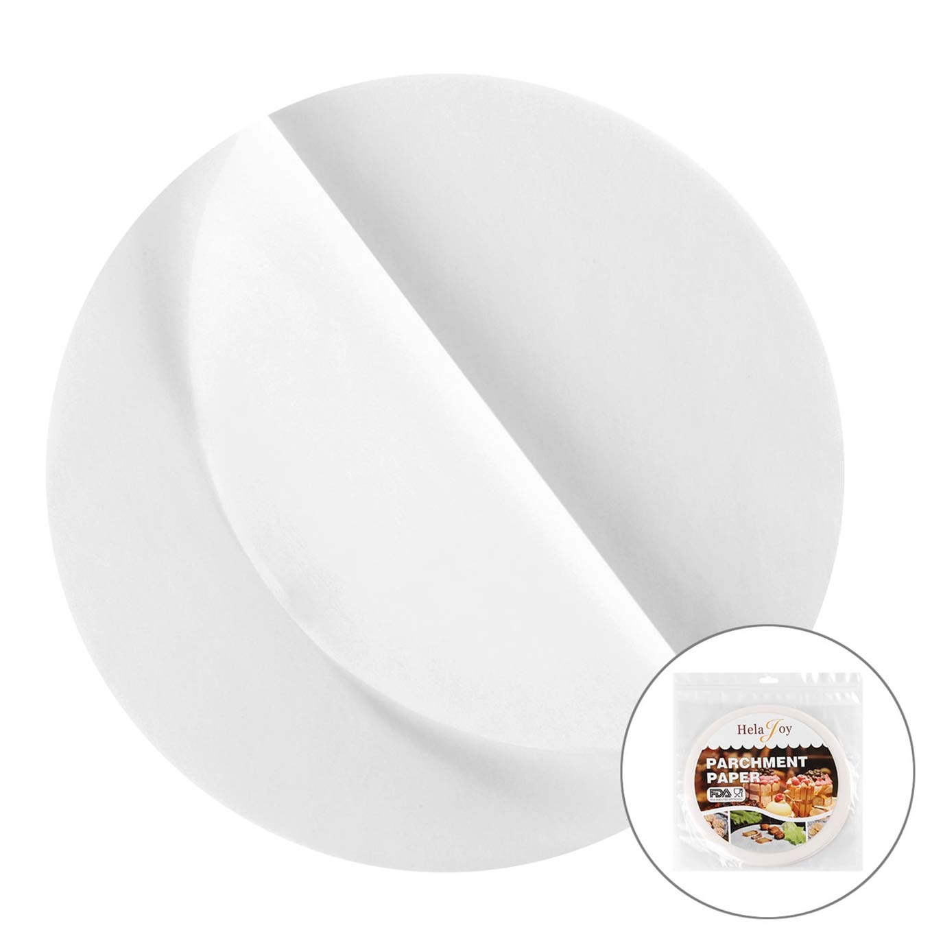 HelaJoy 8 Inch Parchment Paper Rounds 120pcs Non Stick Silicone